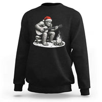 Bigfoot Guitar Christmas Sweatshirt Sasquatch Guitarist Music Xmas - Wonder Print Shop