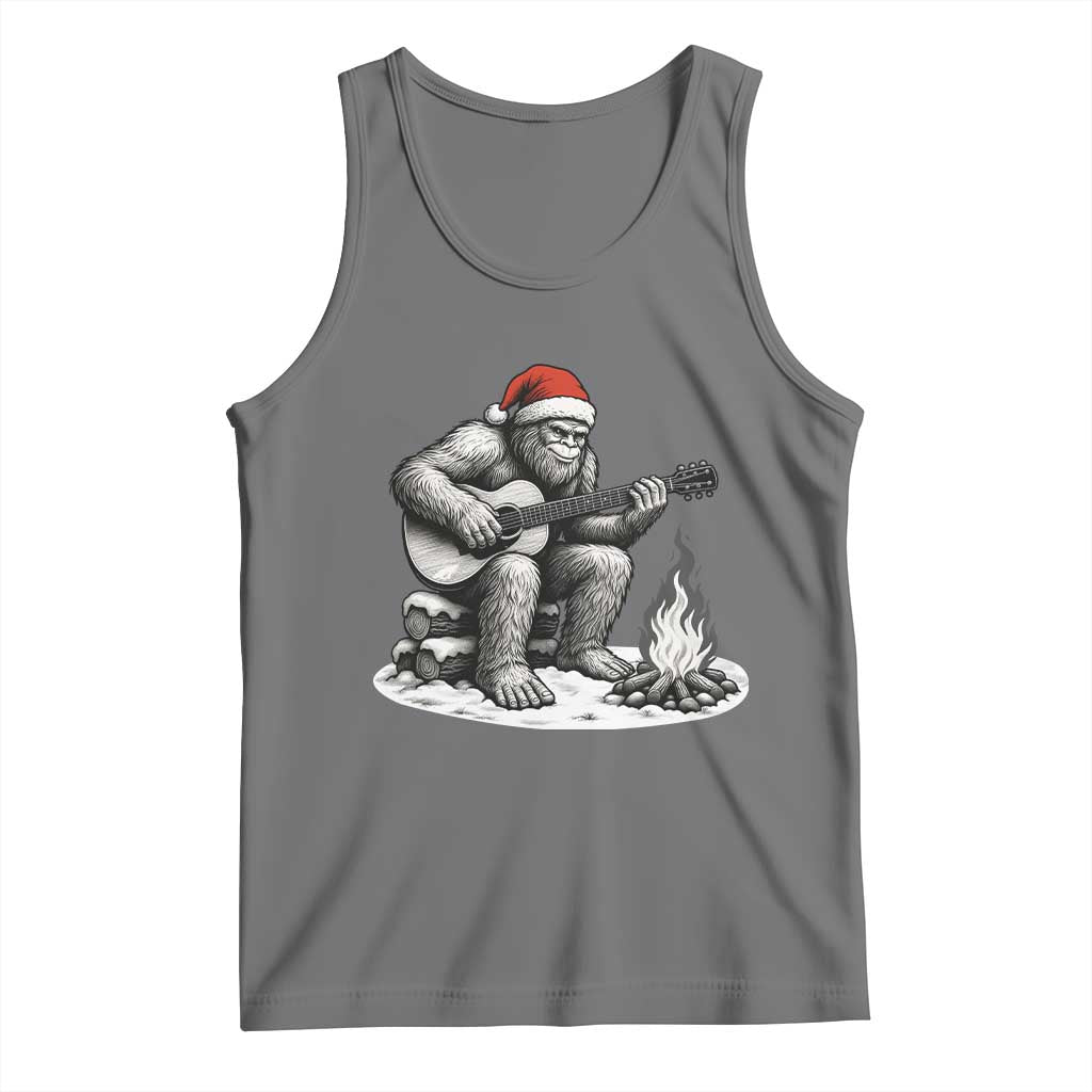 Bigfoot Guitar Christmas Tank Top Sasquatch Guitarist Music Xmas - Wonder Print Shop