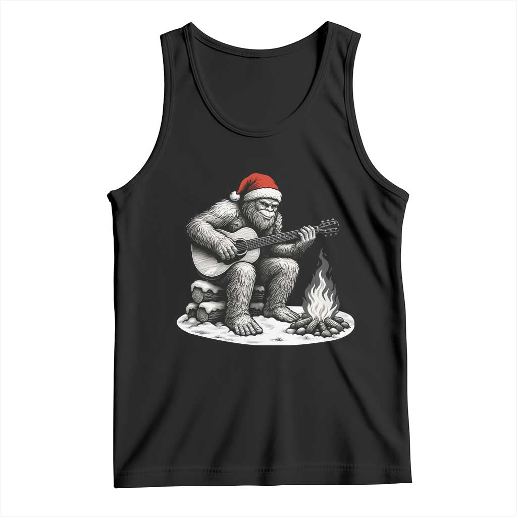 Bigfoot Guitar Christmas Tank Top Sasquatch Guitarist Music Xmas - Wonder Print Shop