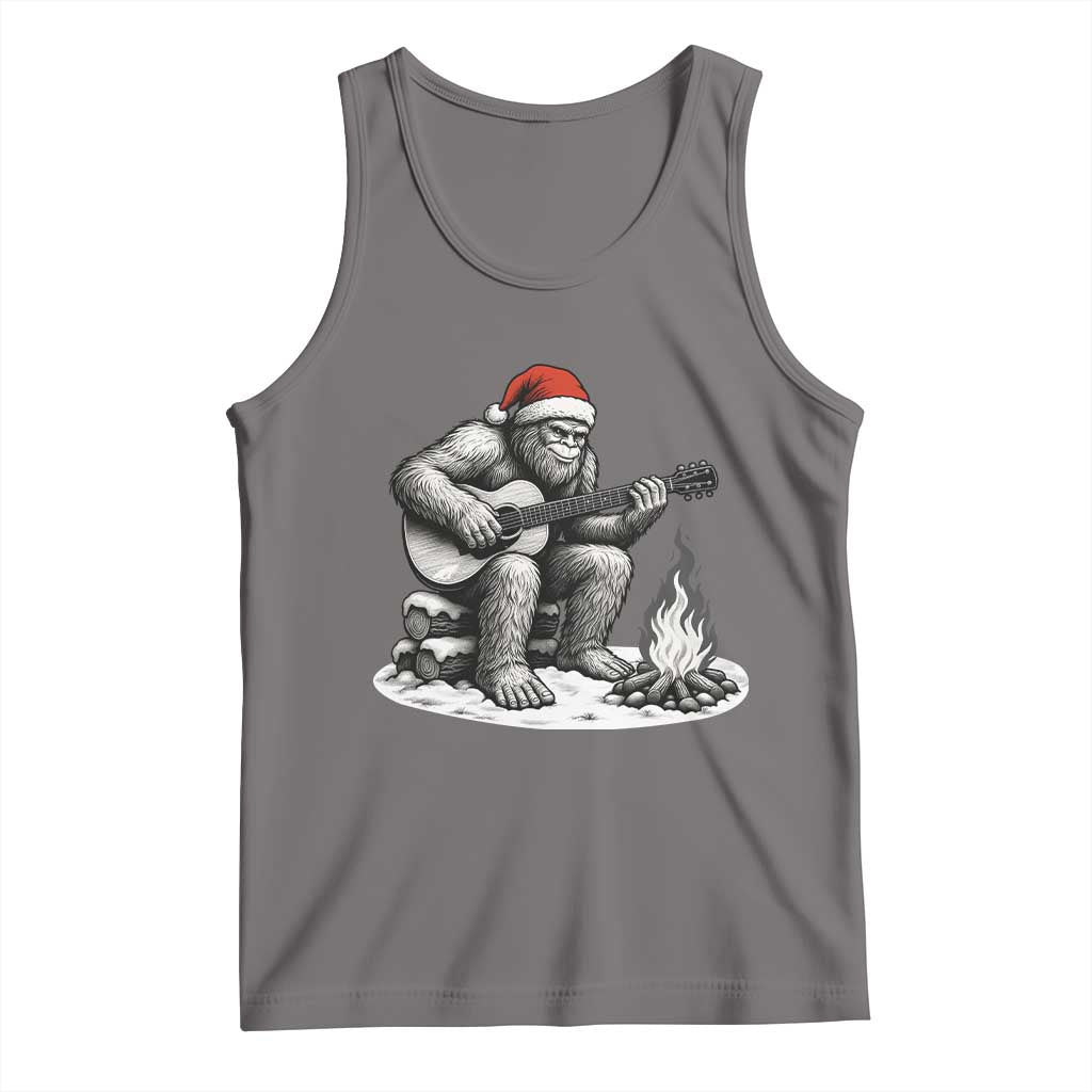 Bigfoot Guitar Christmas Tank Top Sasquatch Guitarist Music Xmas - Wonder Print Shop