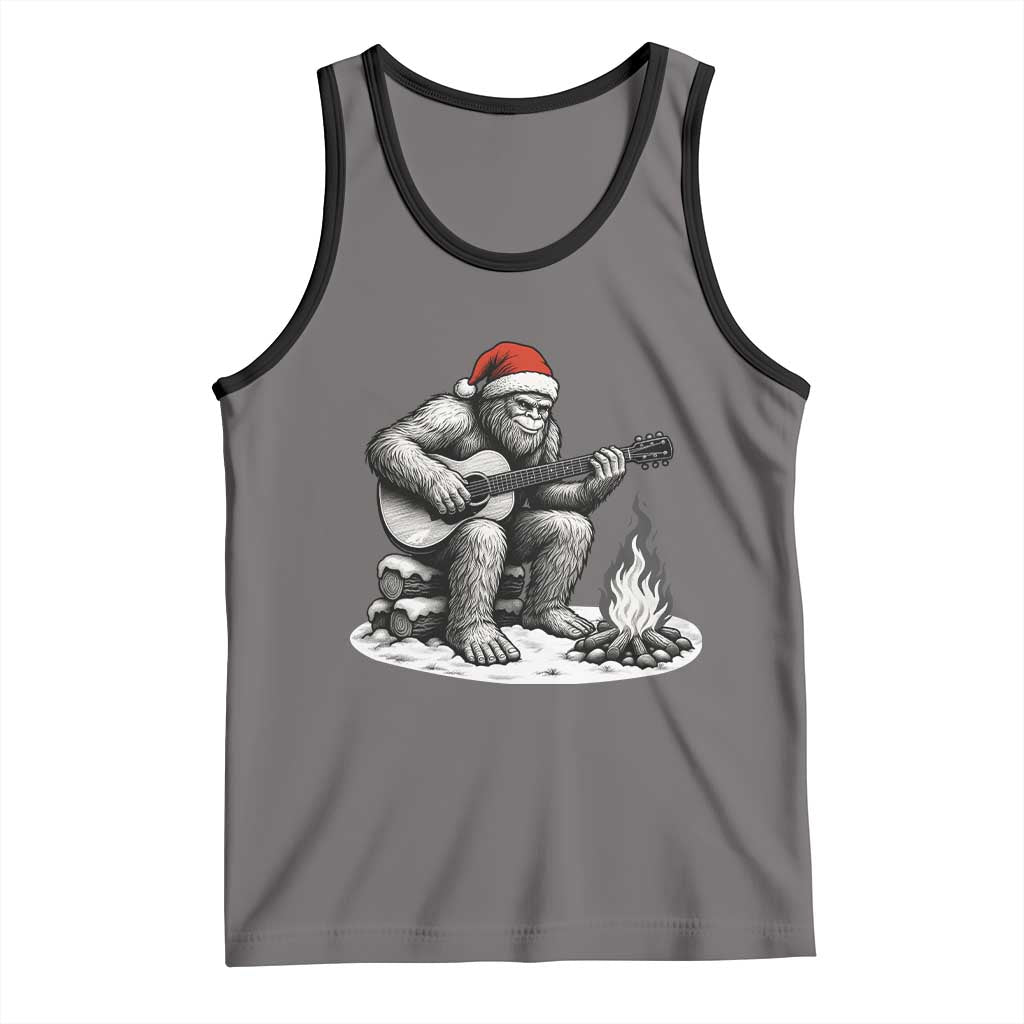 Bigfoot Guitar Christmas Tank Top Sasquatch Guitarist Music Xmas - Wonder Print Shop