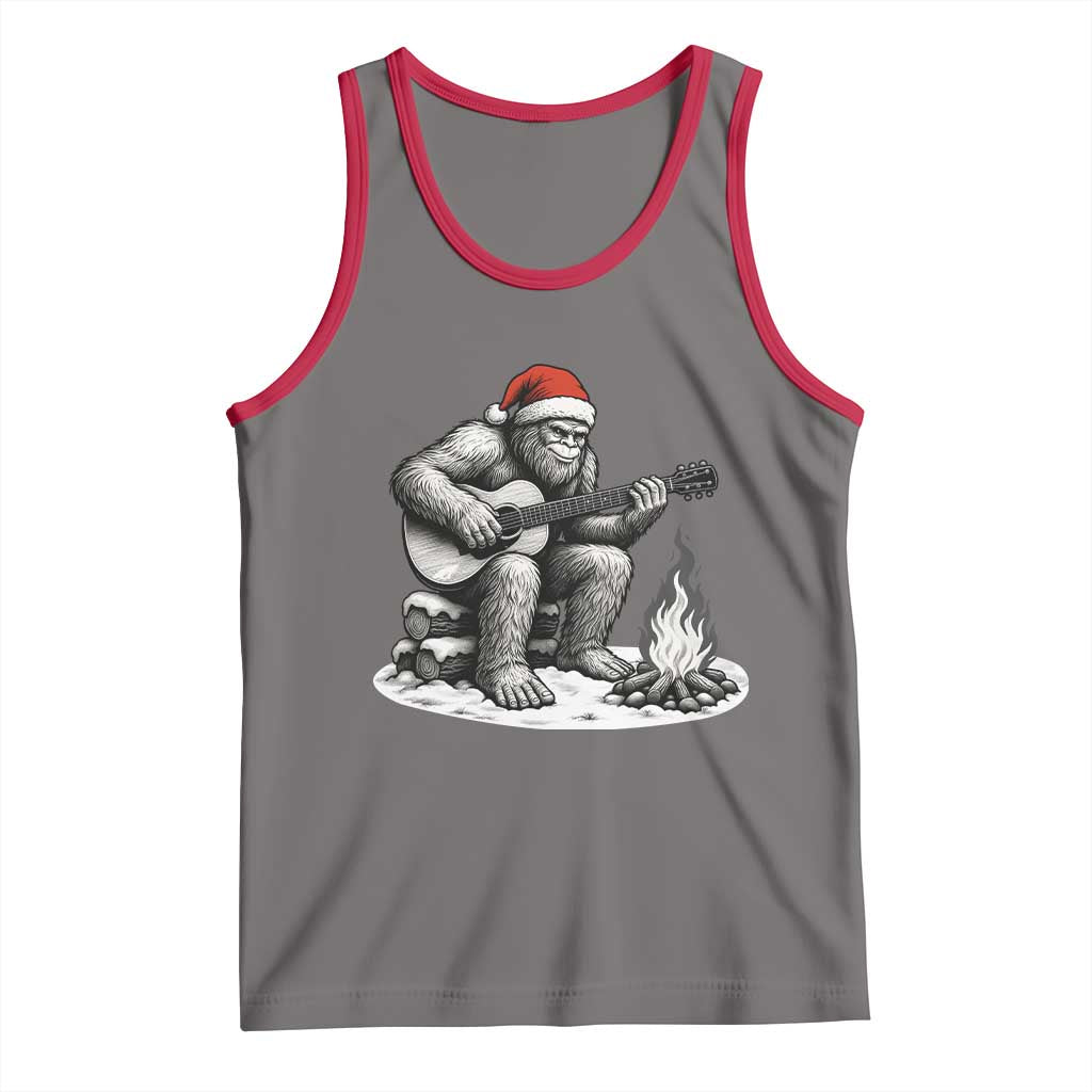 Bigfoot Guitar Christmas Tank Top Sasquatch Guitarist Music Xmas - Wonder Print Shop