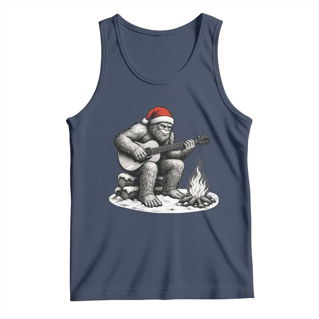 Bigfoot Guitar Christmas Tank Top Sasquatch Guitarist Music Xmas - Wonder Print Shop