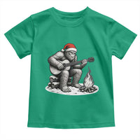 Bigfoot Guitar Christmas Toddler T Shirt Sasquatch Guitarist Music Xmas - Wonder Print Shop