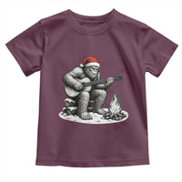Bigfoot Guitar Christmas Toddler T Shirt Sasquatch Guitarist Music Xmas - Wonder Print Shop