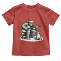 Bigfoot Guitar Christmas Toddler T Shirt Sasquatch Guitarist Music Xmas - Wonder Print Shop