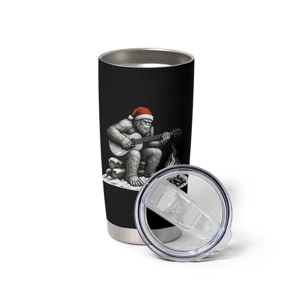 Bigfoot Guitar Christmas Tumbler Cup Sasquatch Guitarist Music Xmas - Wonder Print Shop