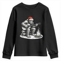 Bigfoot Guitar Christmas Youth Sweatshirt Sasquatch Guitarist Music Xmas - Wonder Print Shop