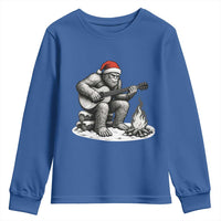 Bigfoot Guitar Christmas Youth Sweatshirt Sasquatch Guitarist Music Xmas - Wonder Print Shop