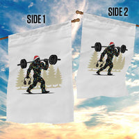Bigfoot Gym Christmas Garden Flag Funny Sasquatch Bodybuilding Weightlifting - Wonder Print Shop