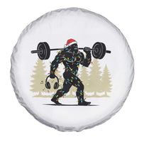 Bigfoot Gym Christmas Spare Tire Cover Funny Sasquatch Bodybuilding Weightlifting - Wonder Print Shop