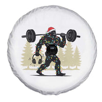 Bigfoot Gym Christmas Spare Tire Cover Funny Sasquatch Bodybuilding Weightlifting - Wonder Print Shop