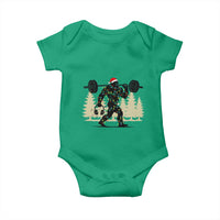 Bigfoot Gym Christmas Baby Onesie Funny Sasquatch Bodybuilding Weightlifting - Wonder Print Shop