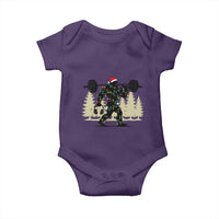 Bigfoot Gym Christmas Baby Onesie Funny Sasquatch Bodybuilding Weightlifting - Wonder Print Shop