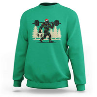 Bigfoot Gym Christmas Sweatshirt Funny Sasquatch Bodybuilding Weightlifting - Wonder Print Shop