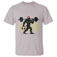 Bigfoot Gym Christmas T Shirt Funny Sasquatch Bodybuilding Weightlifting - Wonder Print Shop