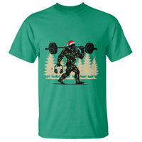 Bigfoot Gym Christmas T Shirt Funny Sasquatch Bodybuilding Weightlifting - Wonder Print Shop