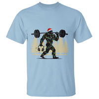 Bigfoot Gym Christmas T Shirt Funny Sasquatch Bodybuilding Weightlifting - Wonder Print Shop