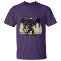 Bigfoot Gym Christmas T Shirt Funny Sasquatch Bodybuilding Weightlifting - Wonder Print Shop