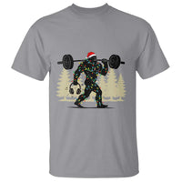 Bigfoot Gym Christmas T Shirt Funny Sasquatch Bodybuilding Weightlifting - Wonder Print Shop