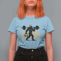 Bigfoot Gym Christmas T Shirt For Women Funny Sasquatch Bodybuilding Weightlifting - Wonder Print Shop