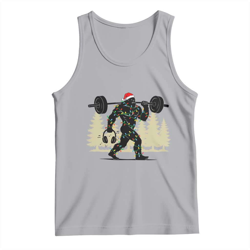 Bigfoot Gym Christmas Tank Top Funny Sasquatch Bodybuilding Weightlifting - Wonder Print Shop
