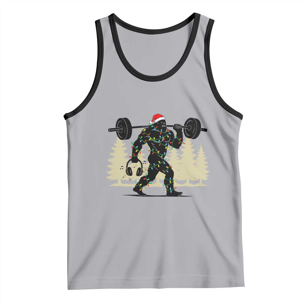 Bigfoot Gym Christmas Tank Top Funny Sasquatch Bodybuilding Weightlifting - Wonder Print Shop