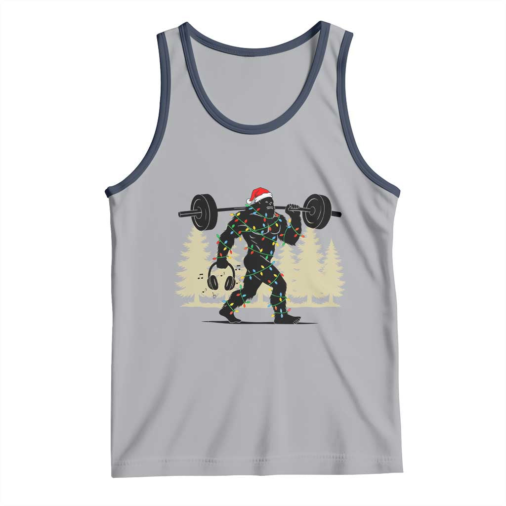 Bigfoot Gym Christmas Tank Top Funny Sasquatch Bodybuilding Weightlifting - Wonder Print Shop