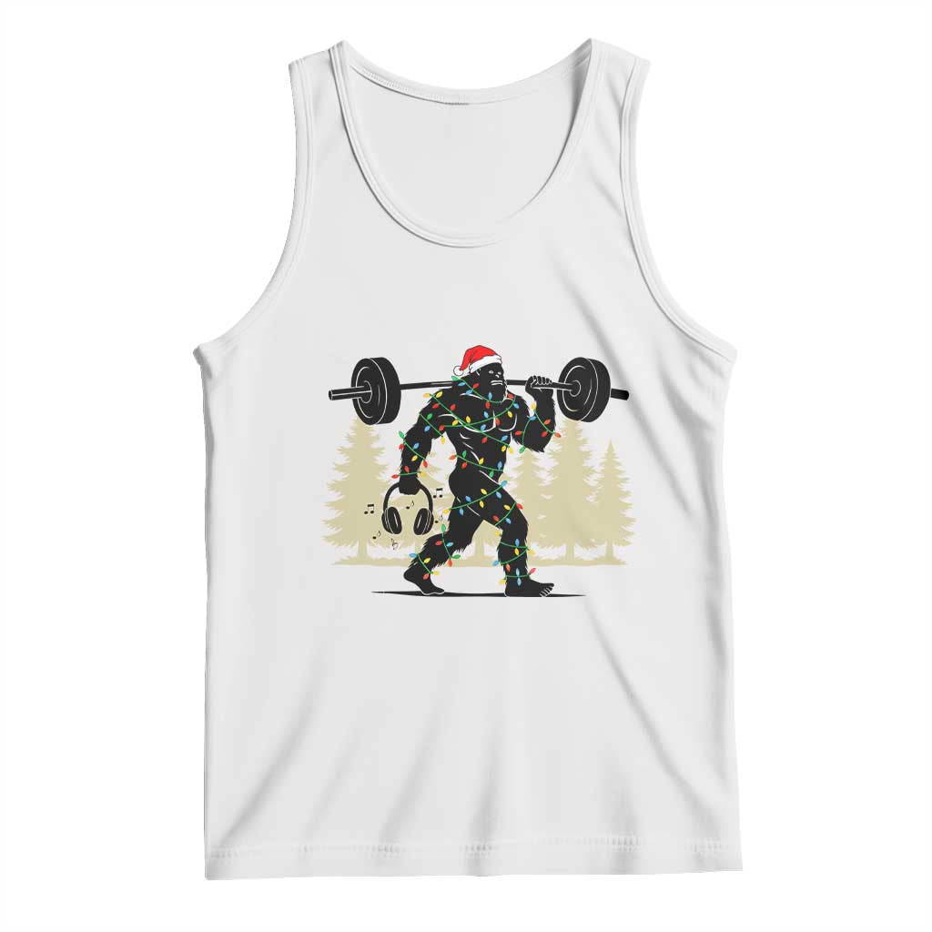 Bigfoot Gym Christmas Tank Top Funny Sasquatch Bodybuilding Weightlifting - Wonder Print Shop