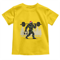 Bigfoot Gym Christmas Toddler T Shirt Funny Sasquatch Bodybuilding Weightlifting - Wonder Print Shop