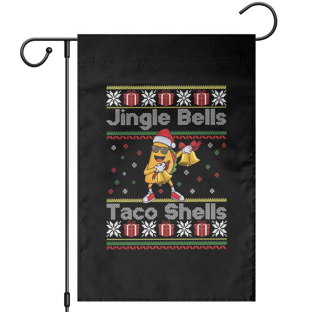 Funny Taco Christmas Garden Flag Jigle Bells Taco Shells - Wonder Print Shop