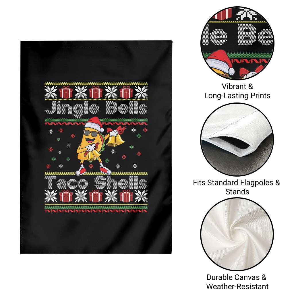 Funny Taco Christmas Garden Flag Jigle Bells Taco Shells - Wonder Print Shop