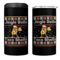 Funny Taco Christmas 4 in 1 Can Cooler Tumbler Jigle Bells Taco Shells - Wonder Print Shop