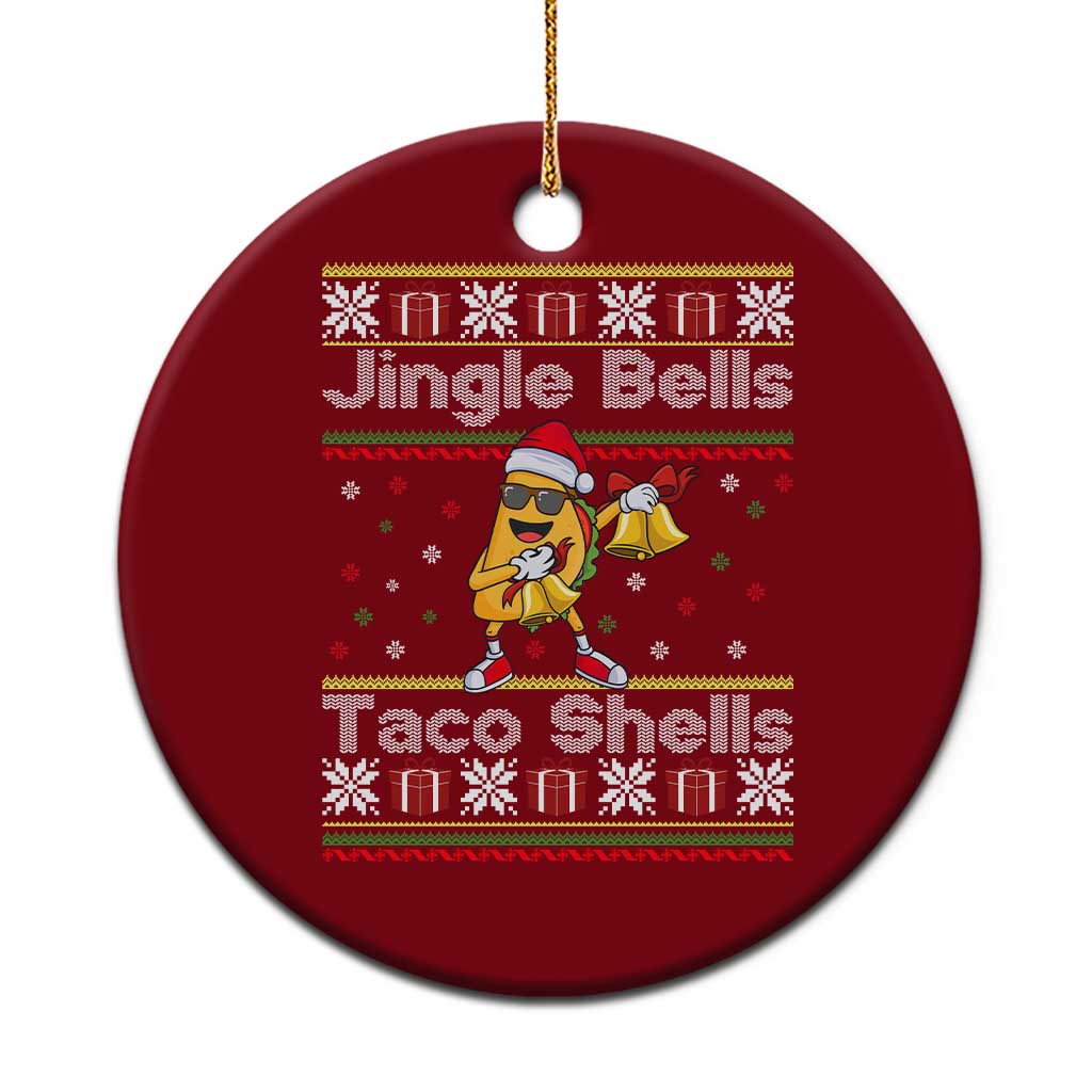 Funny Taco Xmas Ceramic Ornament Jigle Bells Taco Shells - Wonder Print Shop