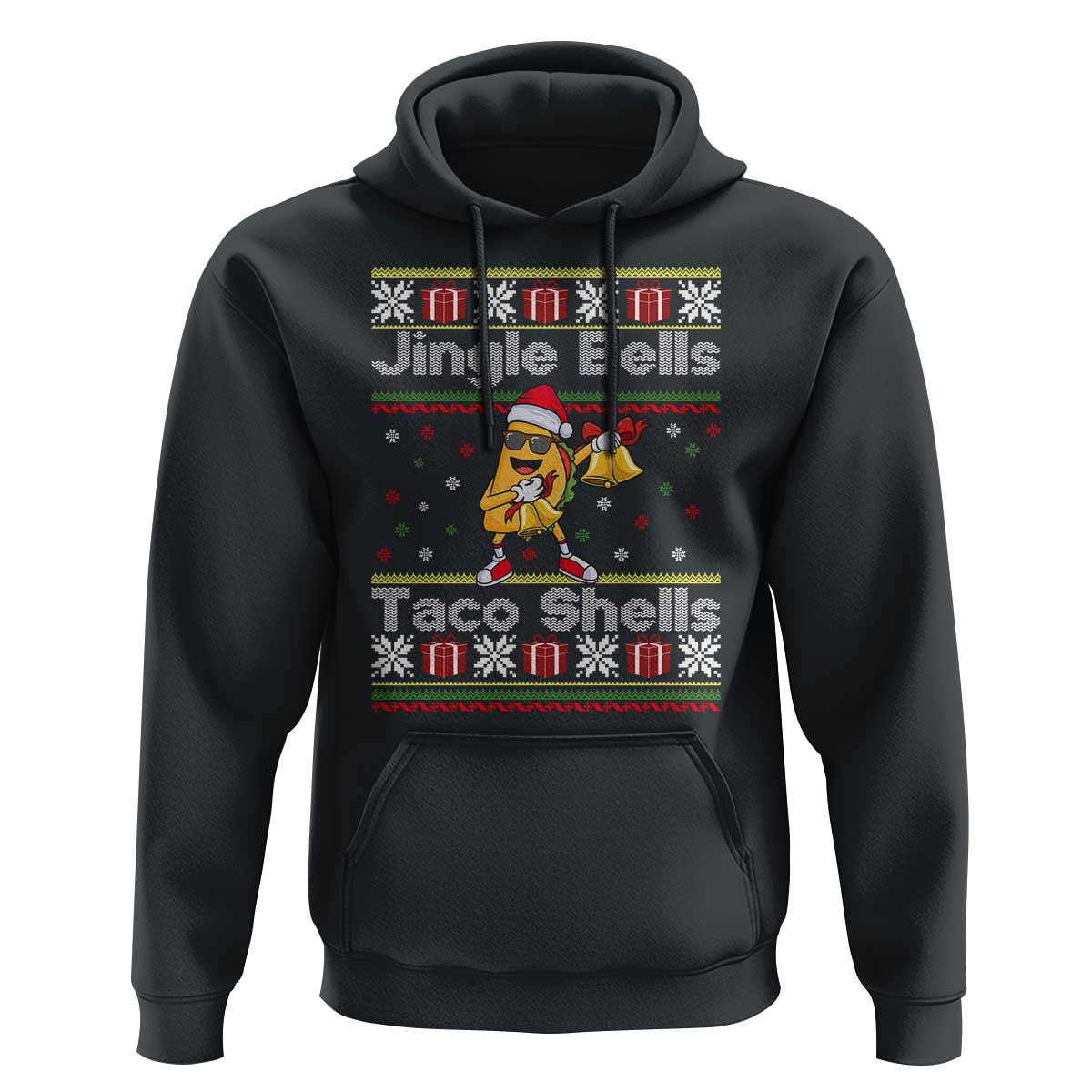 Funny Taco Christmas Hoodie Jigle Bells Taco Shells - Wonder Print Shop