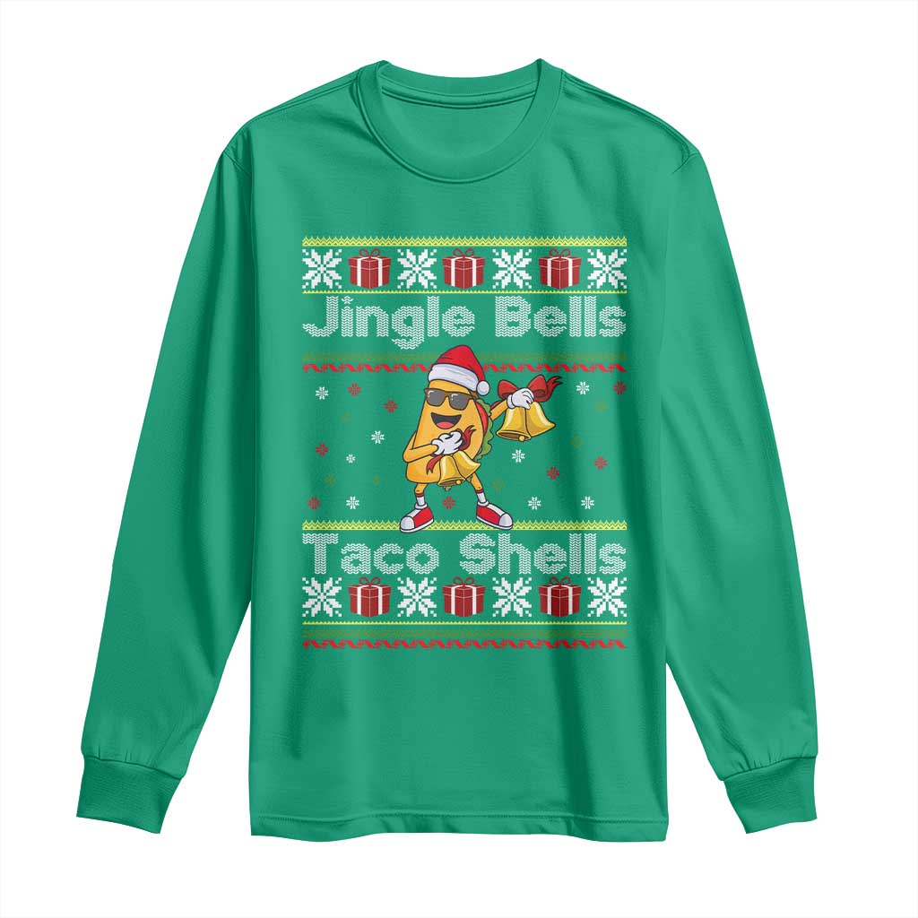 Funny Taco Christmas Long Sleeve Shirt Jigle Bells Taco Shells - Wonder Print Shop