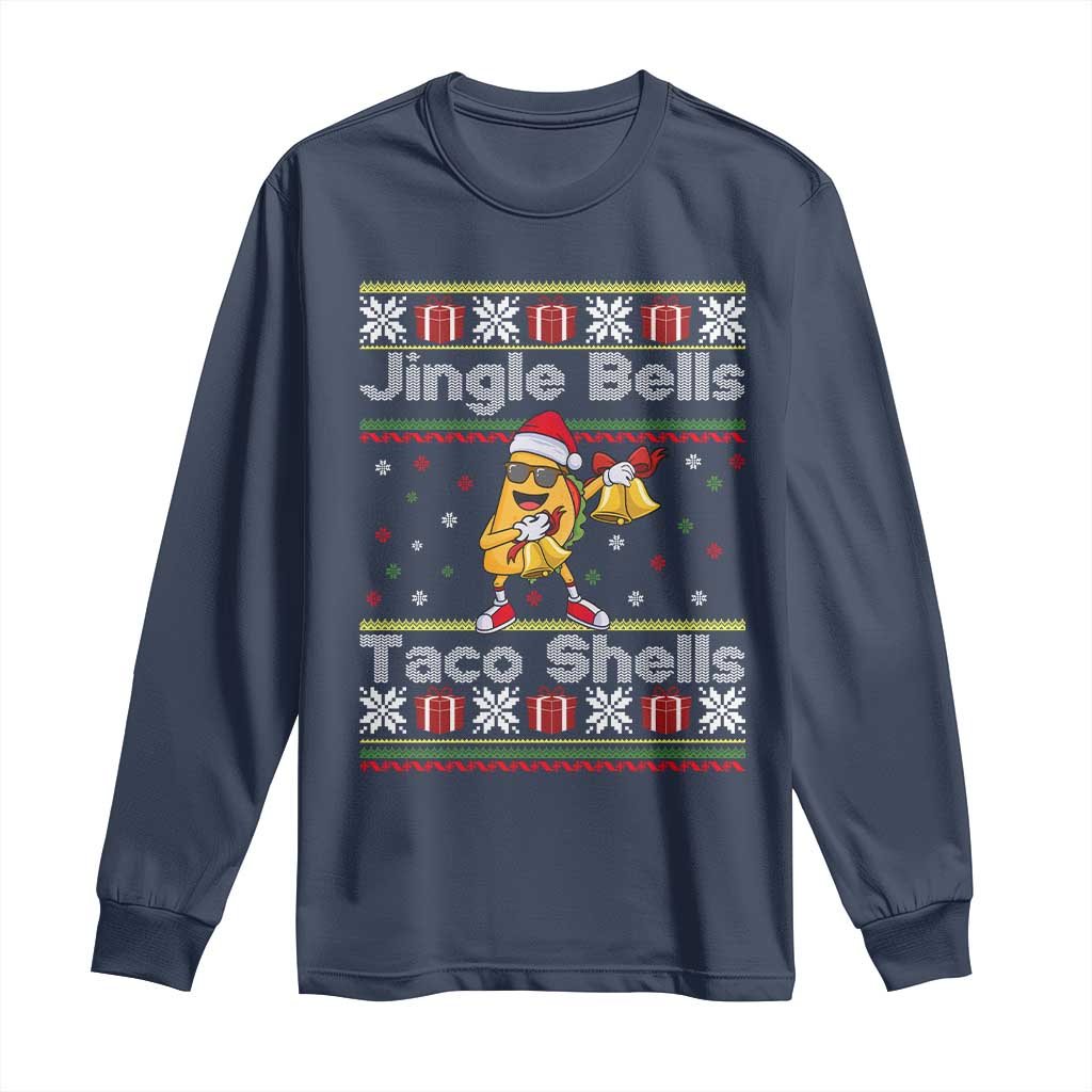 Funny Taco Christmas Long Sleeve Shirt Jigle Bells Taco Shells - Wonder Print Shop