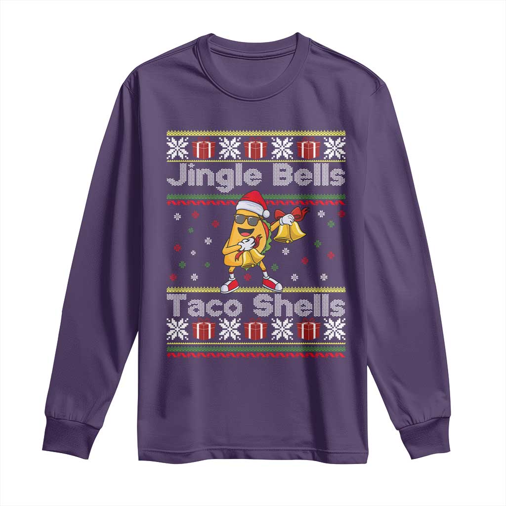 Funny Taco Christmas Long Sleeve Shirt Jigle Bells Taco Shells - Wonder Print Shop
