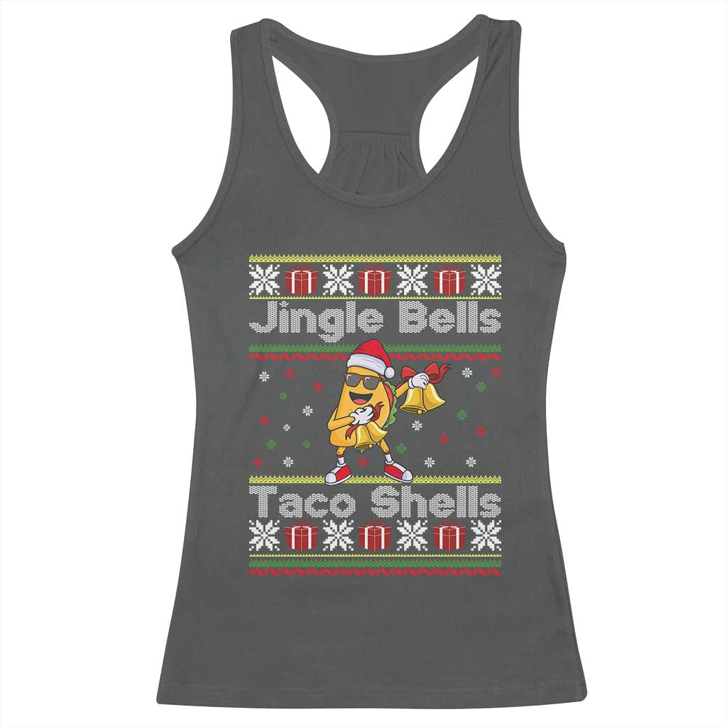 Funny Taco Christmas Racerback Tank Top Jigle Bells Taco Shells - Wonder Print Shop