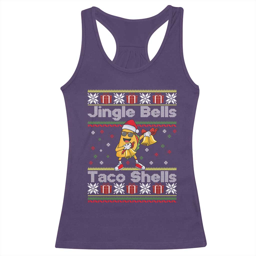 Funny Taco Christmas Racerback Tank Top Jigle Bells Taco Shells - Wonder Print Shop