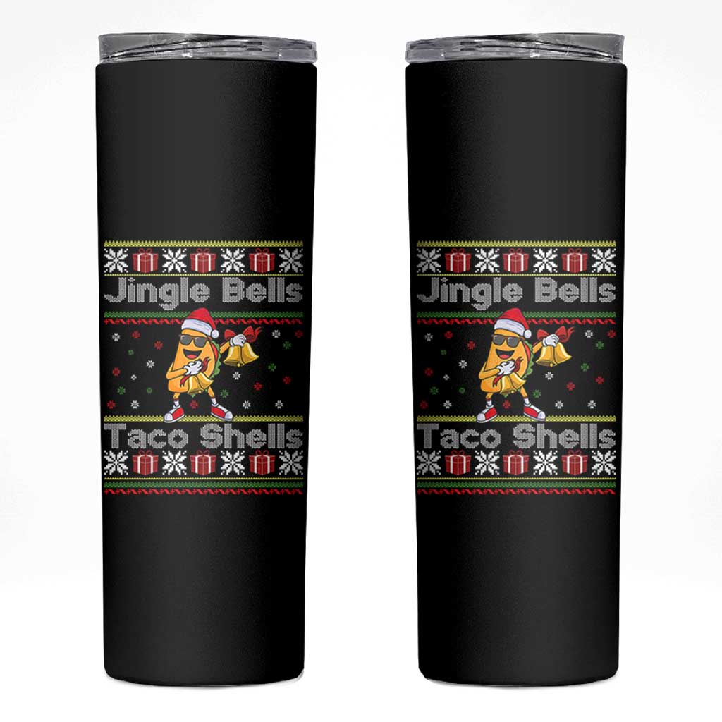 Funny Taco Christmas Skinny Tumbler Jigle Bells Taco Shells - Wonder Print Shop