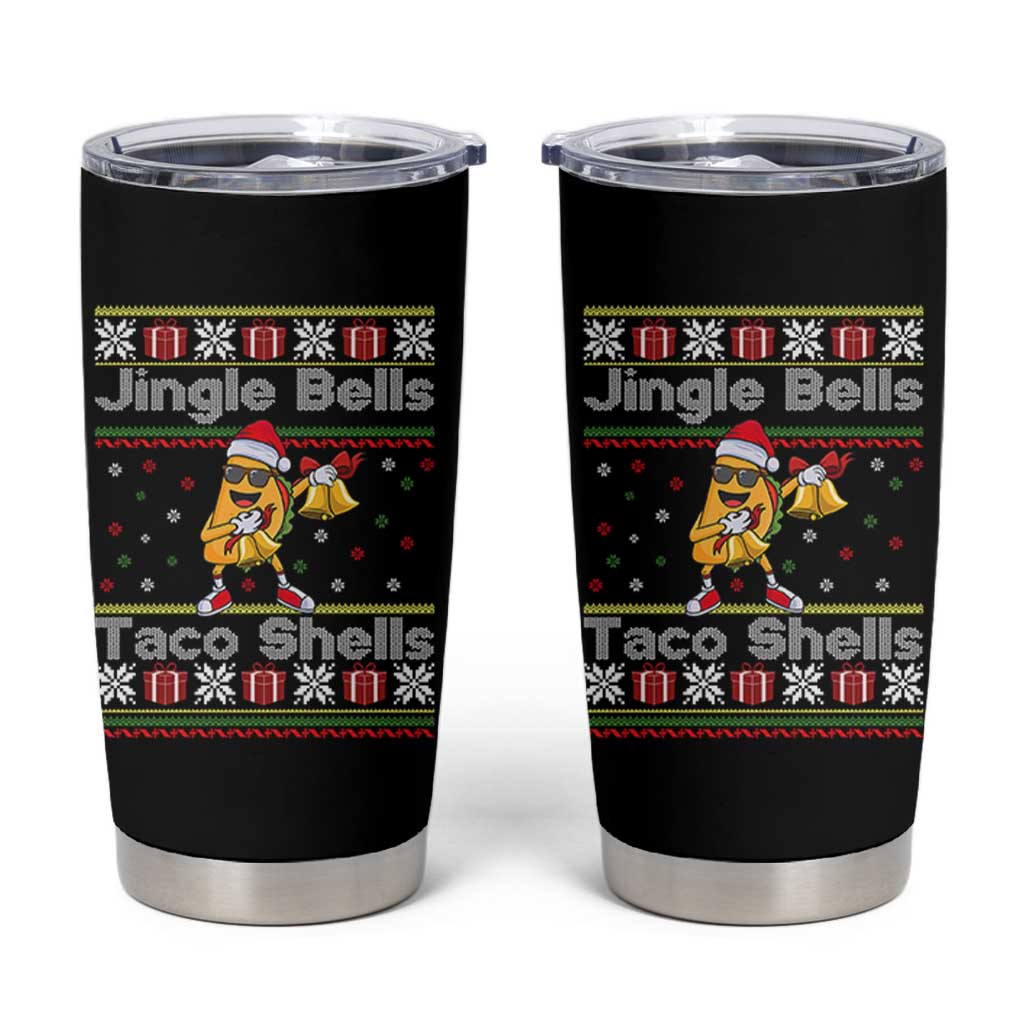 Funny Taco Christmas Tumbler Cup Jigle Bells Taco Shells - Wonder Print Shop