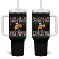 Funny Taco Christmas Tumbler With Handle Jigle Bells Taco Shells - Wonder Print Shop