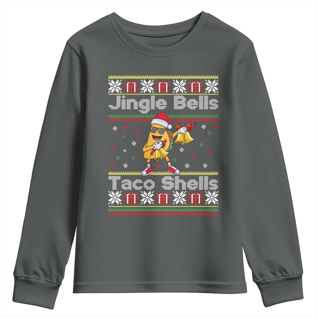 Funny Taco Christmas Youth Sweatshirt Jigle Bells Taco Shells - Wonder Print Shop