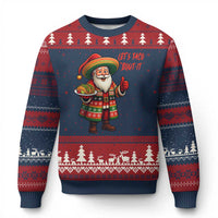 Funny Santa Taco Mexican Ugly Christmas Sweater Let Us Taco About It - Wonder Print Shop