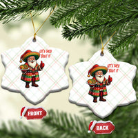 Funny Santa Taco Mexican Ceramic Ornament Let Us Taco About It - Wonder Print Shop