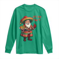 Funny Santa Taco Mexican Long Sleeve Shirt Let Us Taco About It - Wonder Print Shop