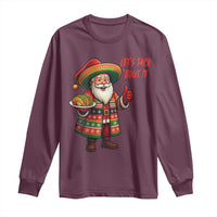 Funny Santa Taco Mexican Long Sleeve Shirt Let Us Taco About It - Wonder Print Shop