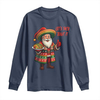 Funny Santa Taco Mexican Long Sleeve Shirt Let Us Taco About It - Wonder Print Shop