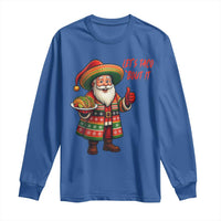Funny Santa Taco Mexican Long Sleeve Shirt Let Us Taco About It - Wonder Print Shop
